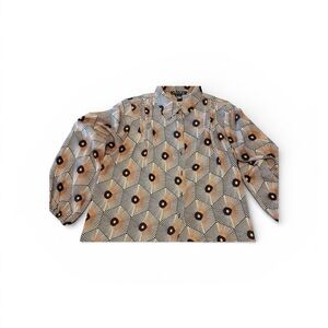 Stylish Geometric Women's Button Down Shirt